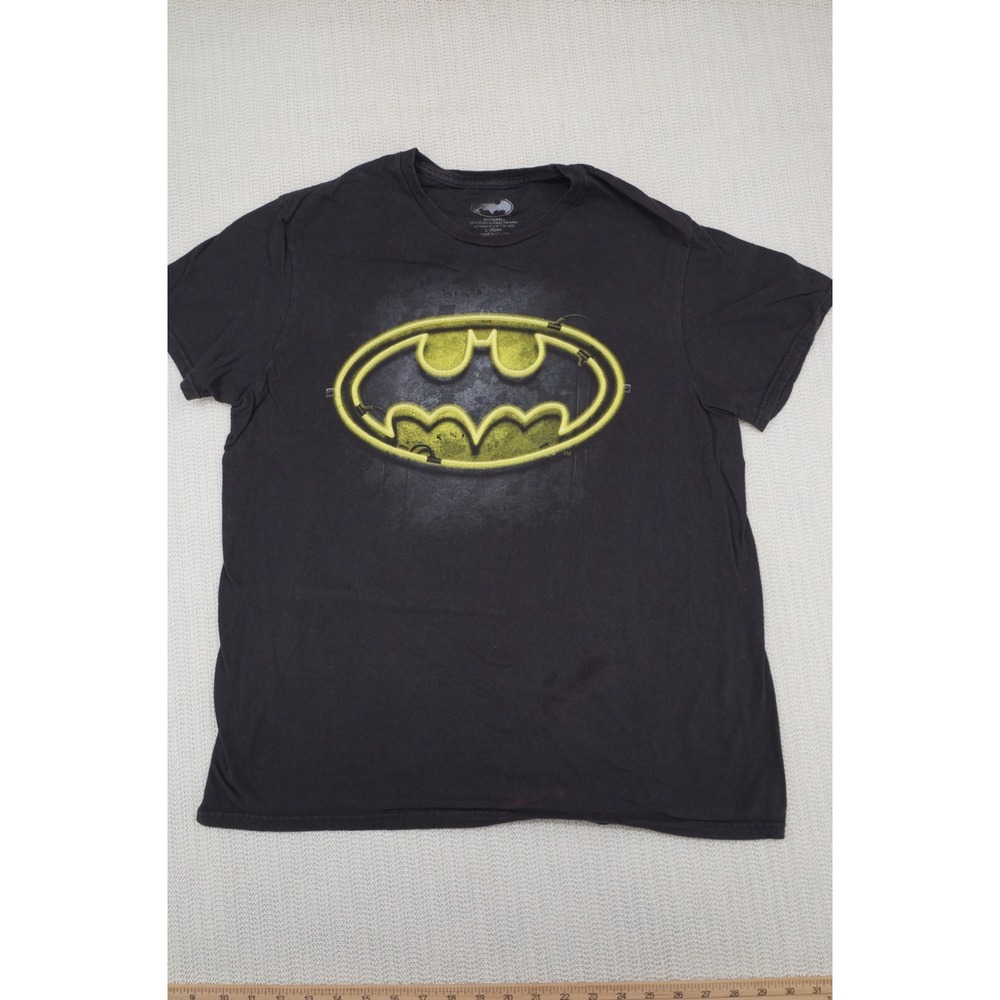 Batman Shirt Adult Mens Large Black Short Sleeve DC Comics Bat Graphic